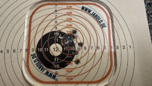 Air Arms S400 Schussergebnis 50m mit 16J