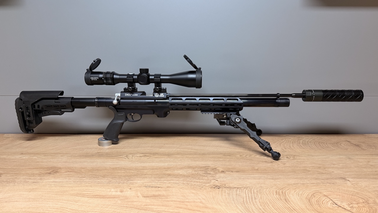 Air Arms S400 Sniper Ansicht rechts komplett ausgezogen