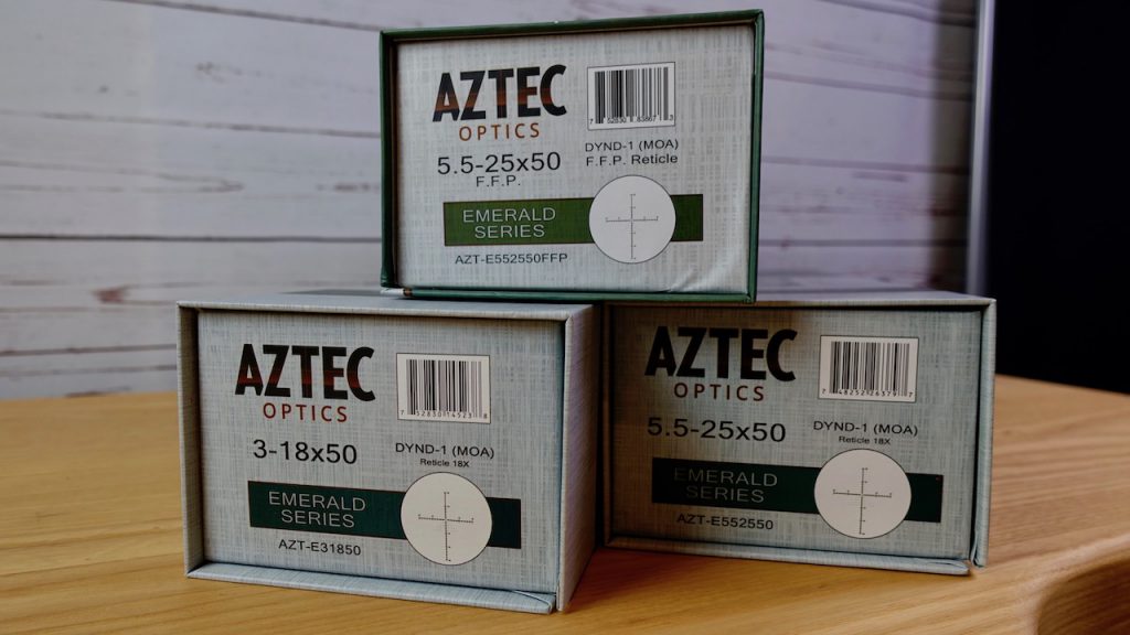 Aztec Optics Emerald 5,5-25x50 Zielfernrohr SFP und FFP