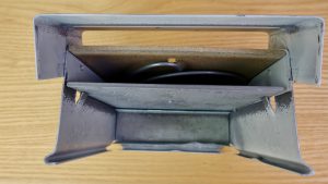 Kugelfangkasten Ansicht von oben Federgelagerte Metallplatte 14x14
